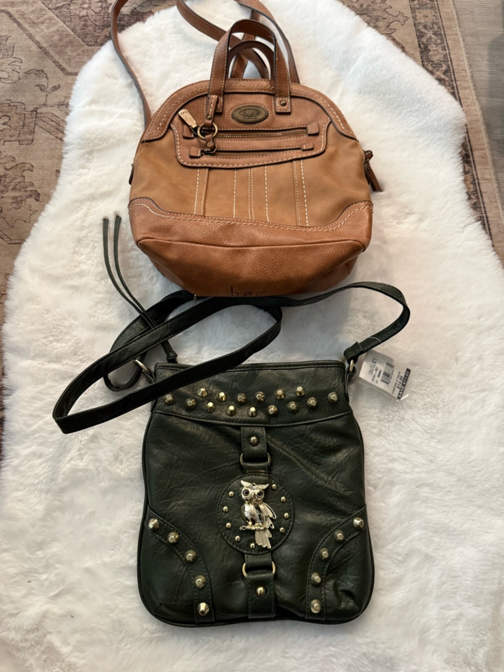 Black Studded Crossbody Bag - Versatile Everyday Style